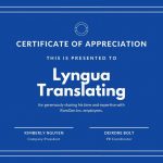 Appreciation for Translating Services