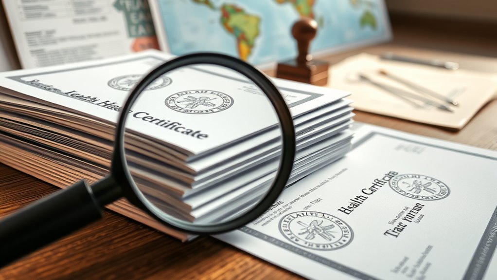 certified health certificates translation