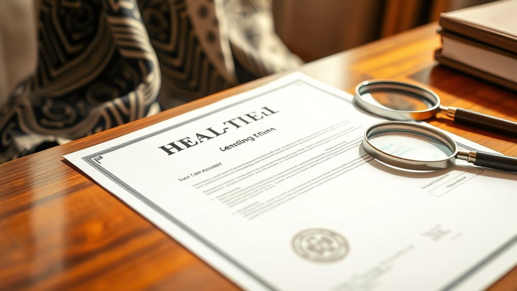 verified health certificate translation