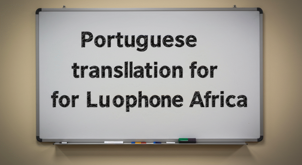 Portuguese Translation for Lusophone Africa