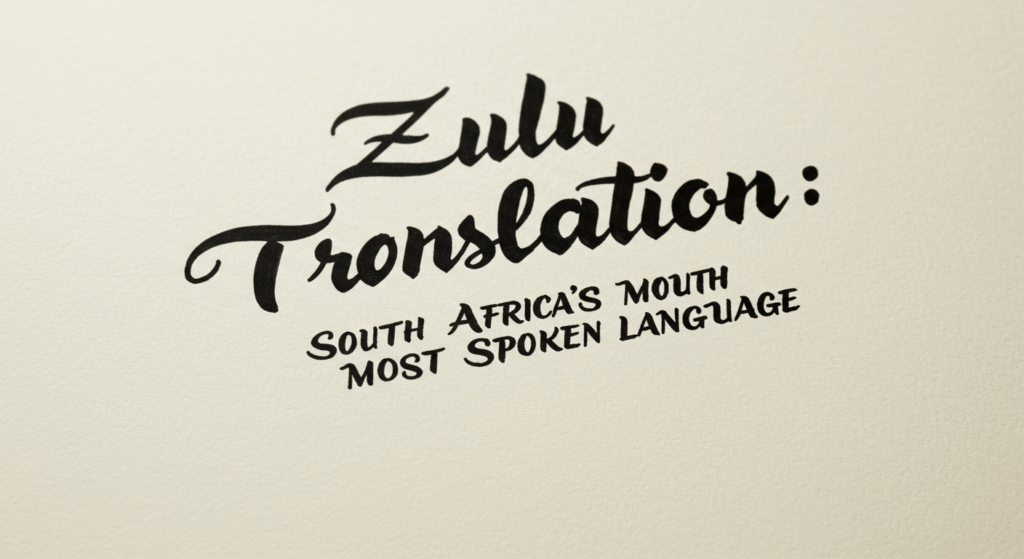 Zulu Translation: South Africa's Most Spoken Language